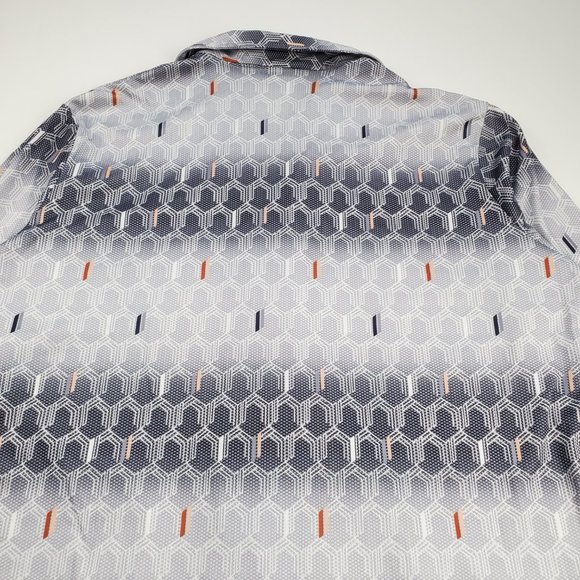 Vtg 60s 70s Disco Shirt mens Large Polyester Mr. Jan White Saturday Night Fever - Picture 6 of 6